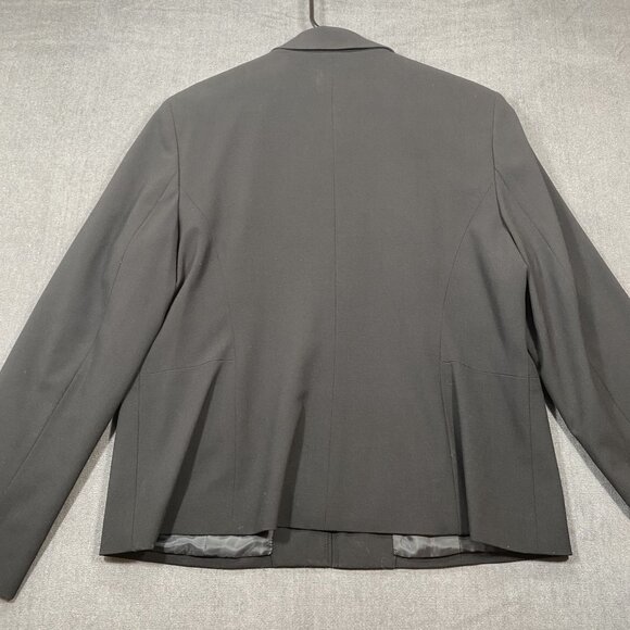 Norton McNaughton Womens Black Zip-Front Blazer Jacket Size 12 Polyester Blend - Picture 5 of 7